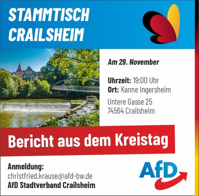 Event-Flyer Stammtisch Crailsheim